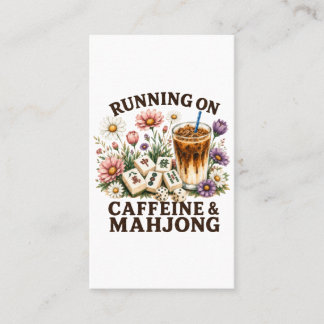 Cartão De Visita Correndo em Cafeína & Mahjong