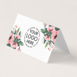 Cartão De Visita Corretor de Imóveis Cinza Logotipo Blush Bloom