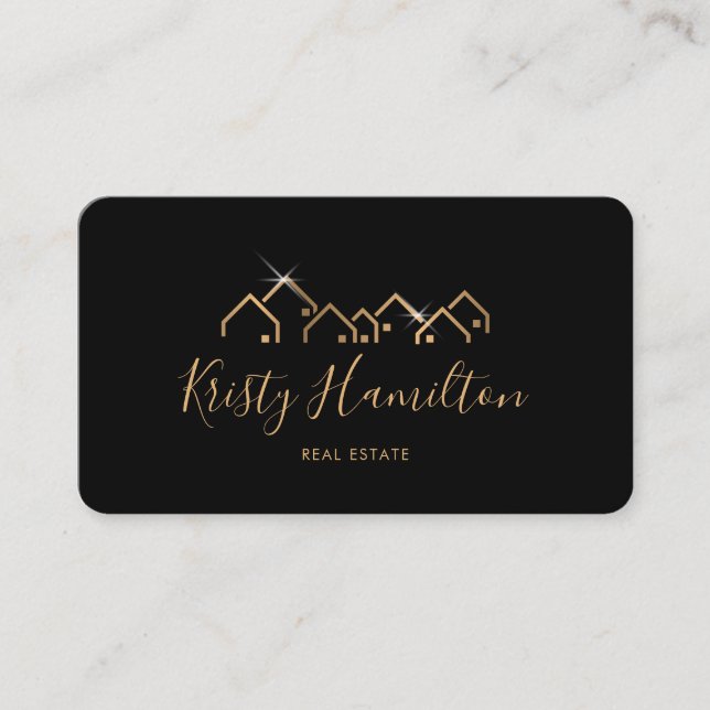 Cartão De Visita corretor imobiliário adiciona código QR de foto (Frente)