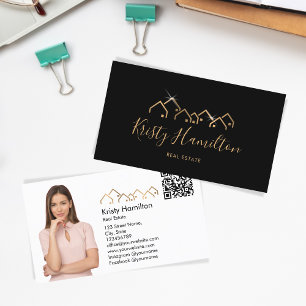Cartão De Visita corretor imobiliário adiciona código QR de foto