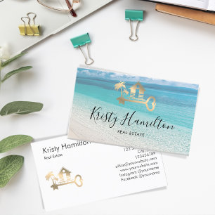 Cartão De Visita corretor imobiliário casa de areia