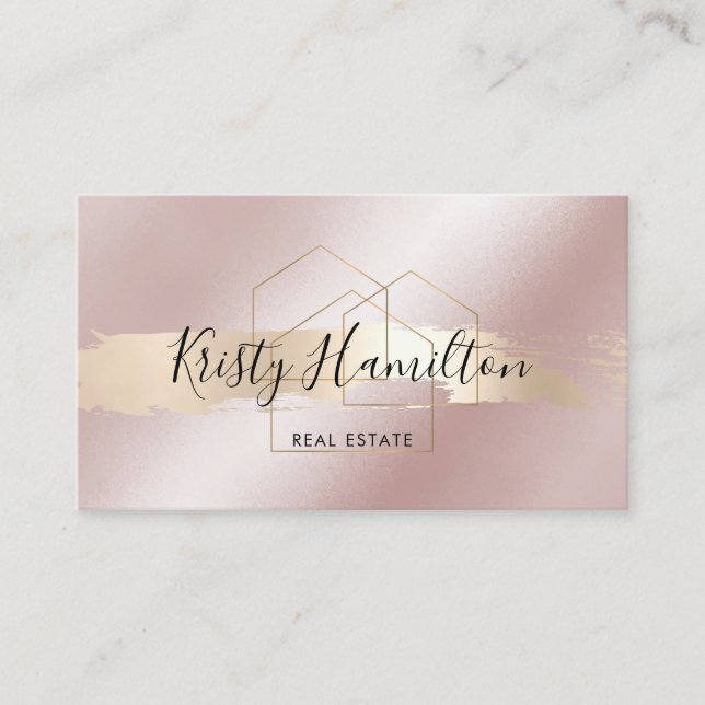 Cartão De Visita corretor imobiliário imobiliária adicionar foto b (Frente)