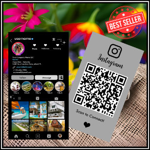 Cartão de Visita Corretor Imobiliário Instagram QR
