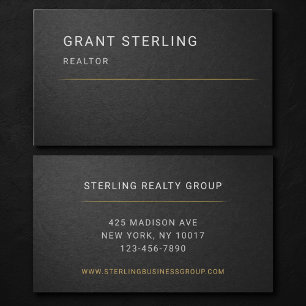 Cartão De Visita Corretor Negro Profissional 