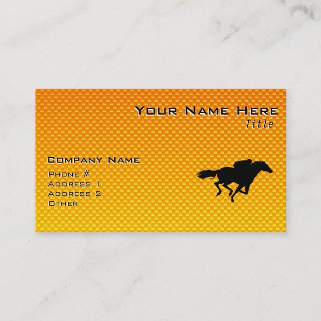 Cartão De Visita Corrida de cavalos (Frente)