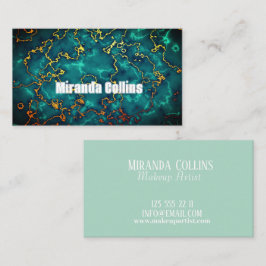 Cartão De Visita Corte Minimalista de Script Sofisticado de Marble