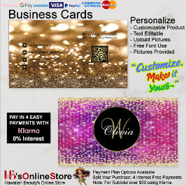 Cartão De Visita Cortinas com coloração elegante Código QR de brilh