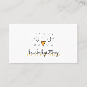 Cartão De Visita Coruja Bird Face Animal Baby Sitter