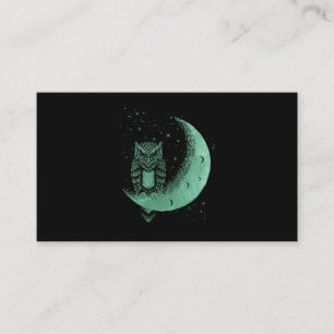 Cartão De Visita Coruja Moon Bird Crescent