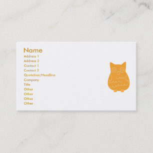 Cartão De Visita Corujas do clube de leitura