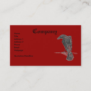Cartão De Visita Corvo/impressão insanos