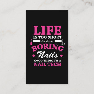 Cartão De Visita Cosmetician engraçado da tecnologia do prego -