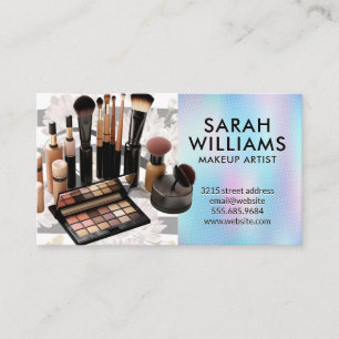 Cartão De Visita Cosméticos de Beleza   Kit de Maquiagem