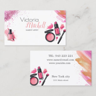 Cartão De Visita cosméticos para maquiador