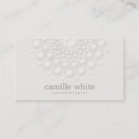 Cosmetologia Elegante Rosette Monocromático Branco