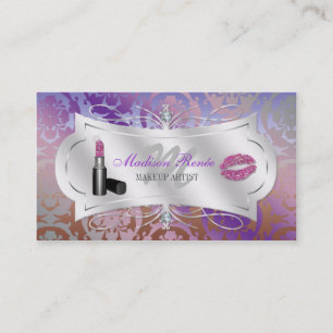 Cartão De Visita Cosmetologist pródigo Sparkling da lavanda do