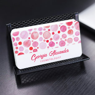 Cartão De Visita Cosmetologista de Beleza Abstrata em Aquarela