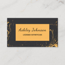 Cartão De Visita Cosmetólogo Esteticista Licenciado Marble Modern