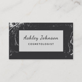 Cartão De Visita Cosmetólogo Estheticista Cinza Negra Trendência
