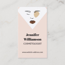 Cartão De Visita Cosmetólogo minimalista da beleza do rosto bóico