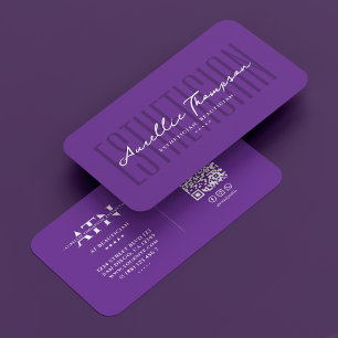 Cartão De Visita Cosmetólogo Real Roxo Estético