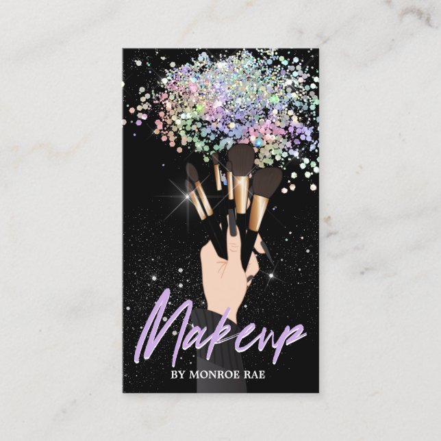 Cartão De Visita Cosmetology Makeup Artist - Beauty Salon MUA (Frente)
