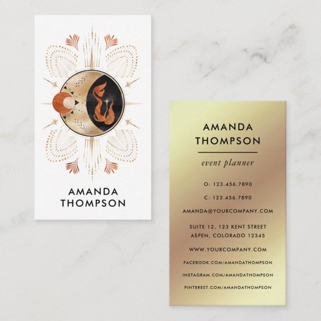 Cartão De Visita Cosmia Mística (Frente/Verso)