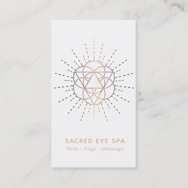 Cartão De Visita ~ Cósmico Sagrado de Geometria Mística (Frente)