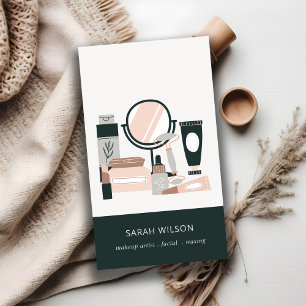 Cartão De Visita Cosmologista de Maquiagem de Cinzas Escamufladas E