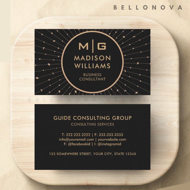 Cartão De Visita Cosmos Professional de Espaço Negro Personalizável (Customizable Black Space Cosmos Professional Business Card)