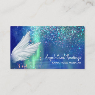 Cartão De Visita *~* Cosmos Stars Galaxy Angel Wing Blue Universo