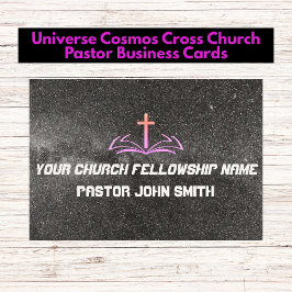 Cartão De Visita Cosmos Universos Sua Igreja Cristã