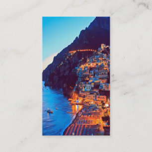 Cartão De Visita costa ldp POSITANO Amalfi - pôr do sol tirado pel