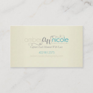 Cartão De Visita Costume ambarino da fotografia   de Nicole