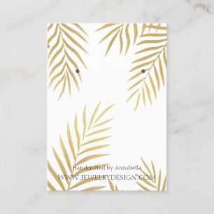 Cartão De Visita Costume da exposição da jóia do brinco da folha da