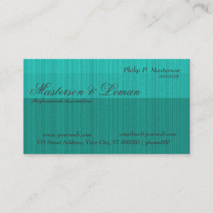 Cartão De Visita Costume fácil azul profissional de HunterTurquois