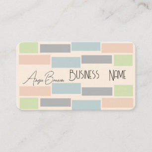 Cartão De Visita costume geométrico minimalista pastel