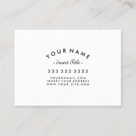 Cartão De Visita Costume preto e branco profissional curvado do