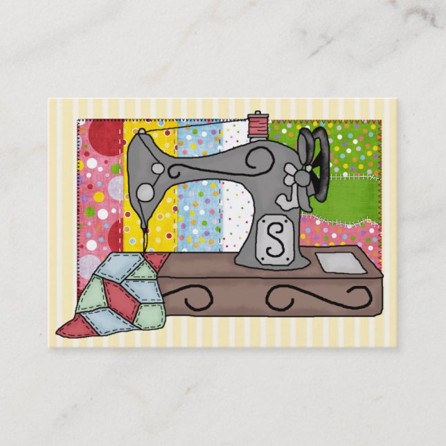 Cartão De Visita Costura/Esforço de Semente/Curso - SRF (Frente)