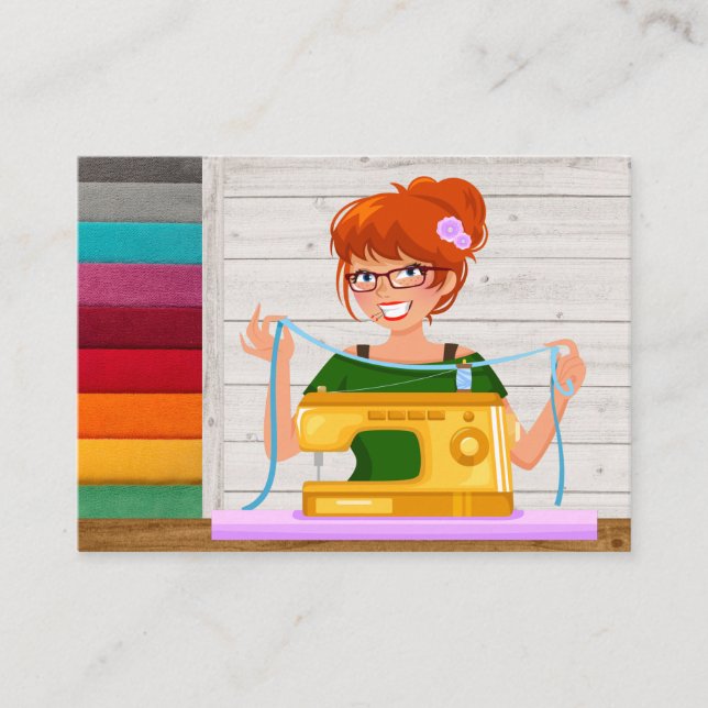 Cartão De Visita Costura/Esforço de Semente/Moda - SRF (Frente)