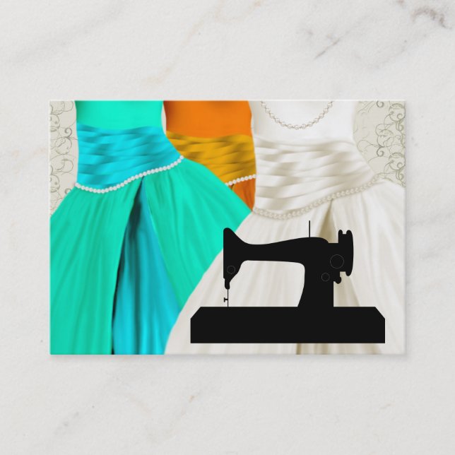 Cartão De Visita Costura/Moda/Esforço (Frente)