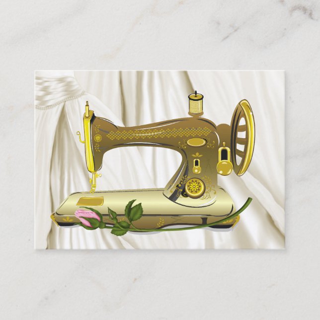 Cartão De Visita Costura/Moda/Esforço (Frente)