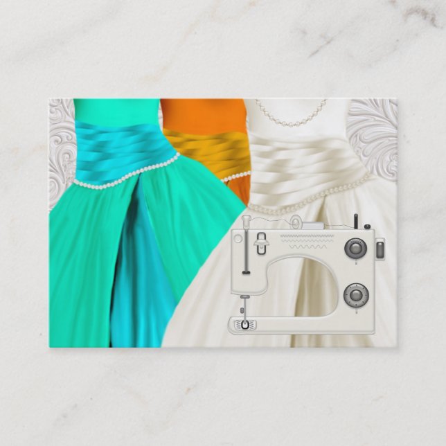 Cartão De Visita Costura/Moda/Esforço (Frente)