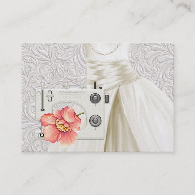 Cartão De Visita Costura/Moda/Esforço (Frente)