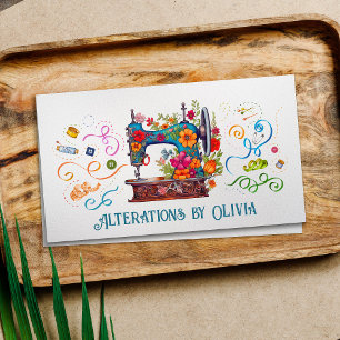 Cartão De Visita Costuras e Alterações - Estilo de Vintagem