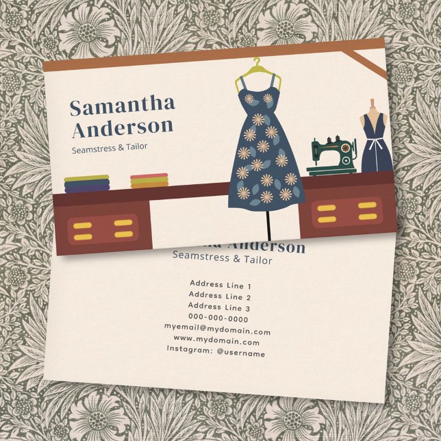Cartão De Visita Costureira & Alfaiate (Seamstress & Tailor Business Card)