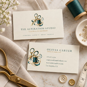 Cartão De Visita Costureira & Alfaiate Elegante