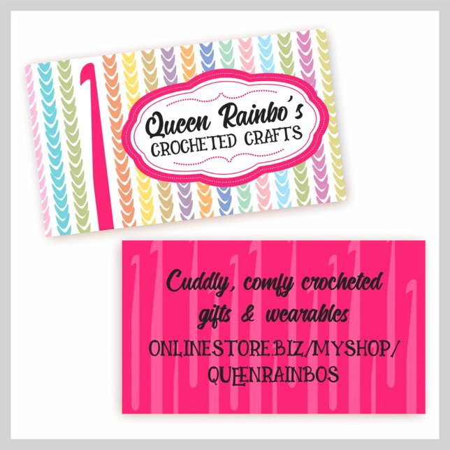 Cartão De Visita Cotovelo-arco-íris cordas fios do gancho (Criador carregado)