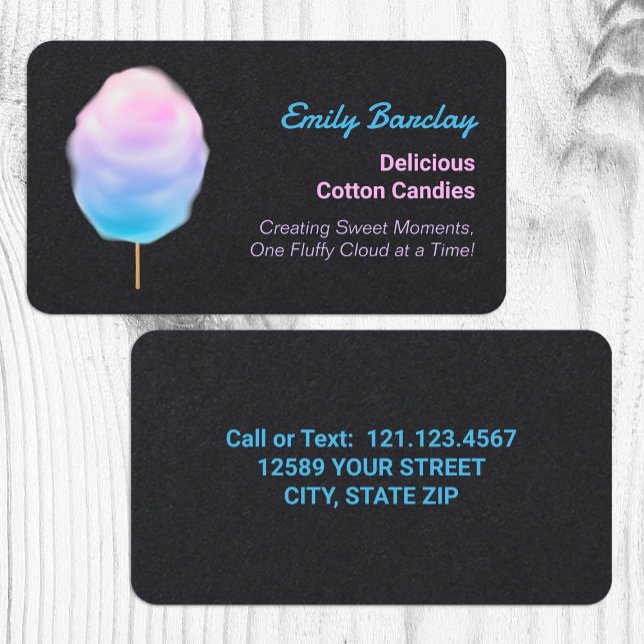 Cartão De Visita Cotton Candy Premium (Cotton Candy Premium Business Cards)
