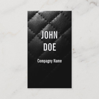 Cartão De Visita Couro acolchoado preto